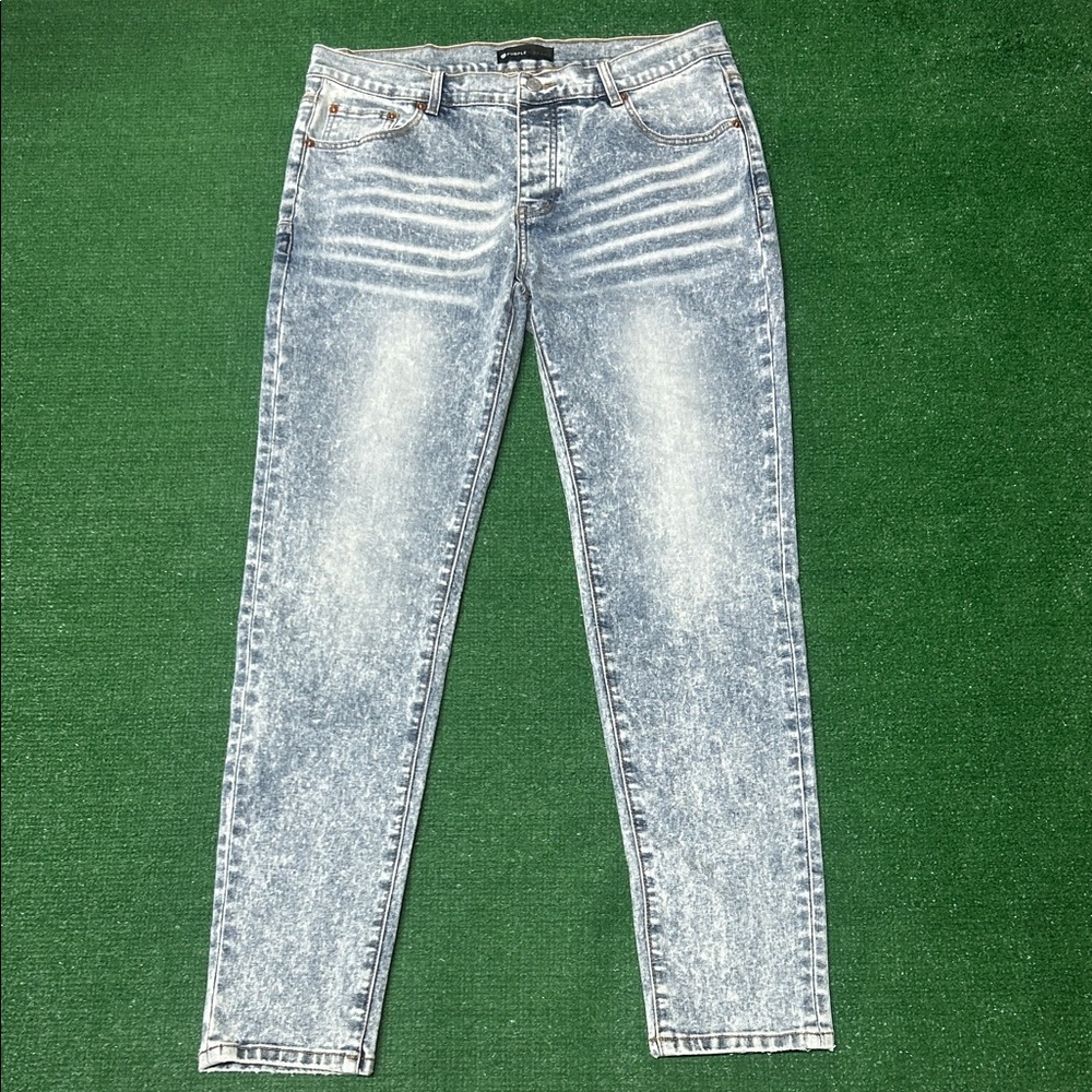 Acid Washed Purple Jeans size 34 (used)